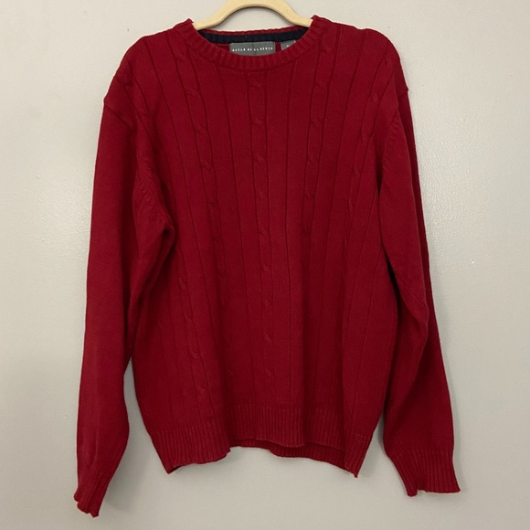 Oscar de la Renta Other - Oscar De La Renta Men’s Red Crew Neck Sweater XL